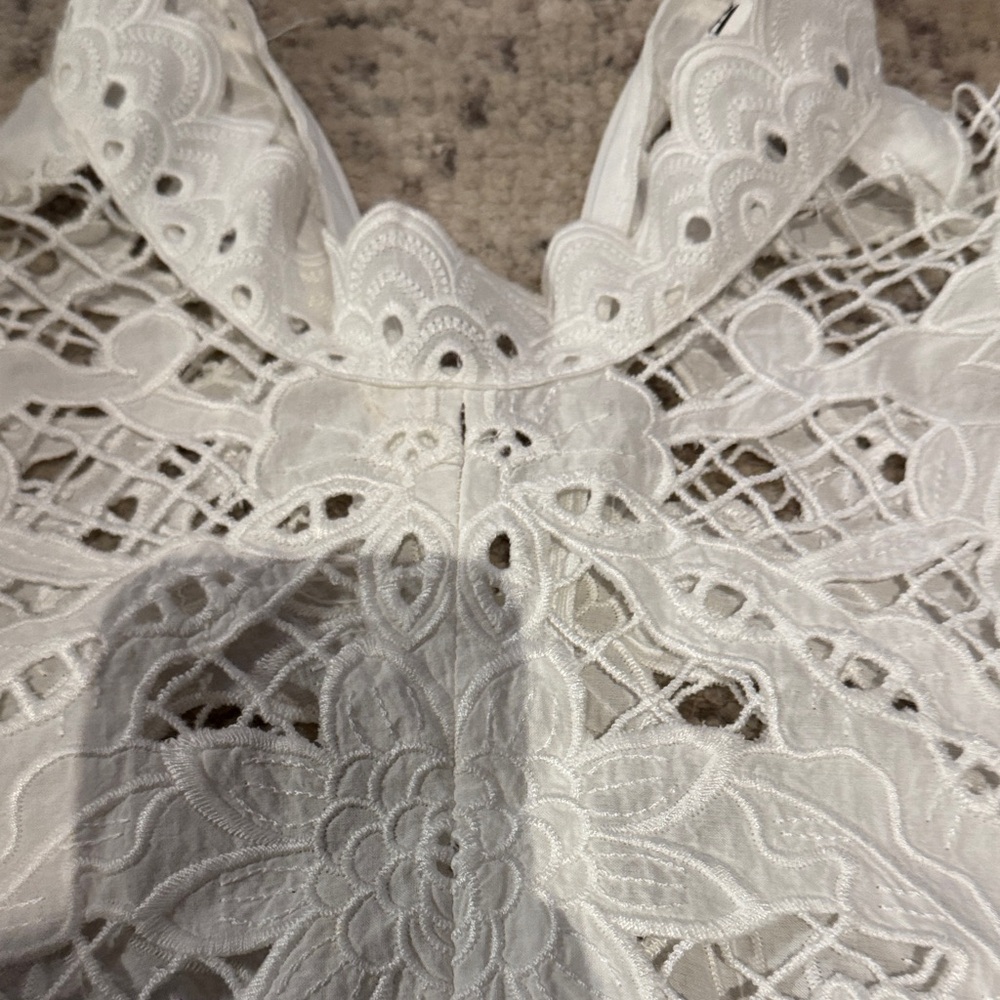 Zara White Lace Blouse - Picture 3 of 6